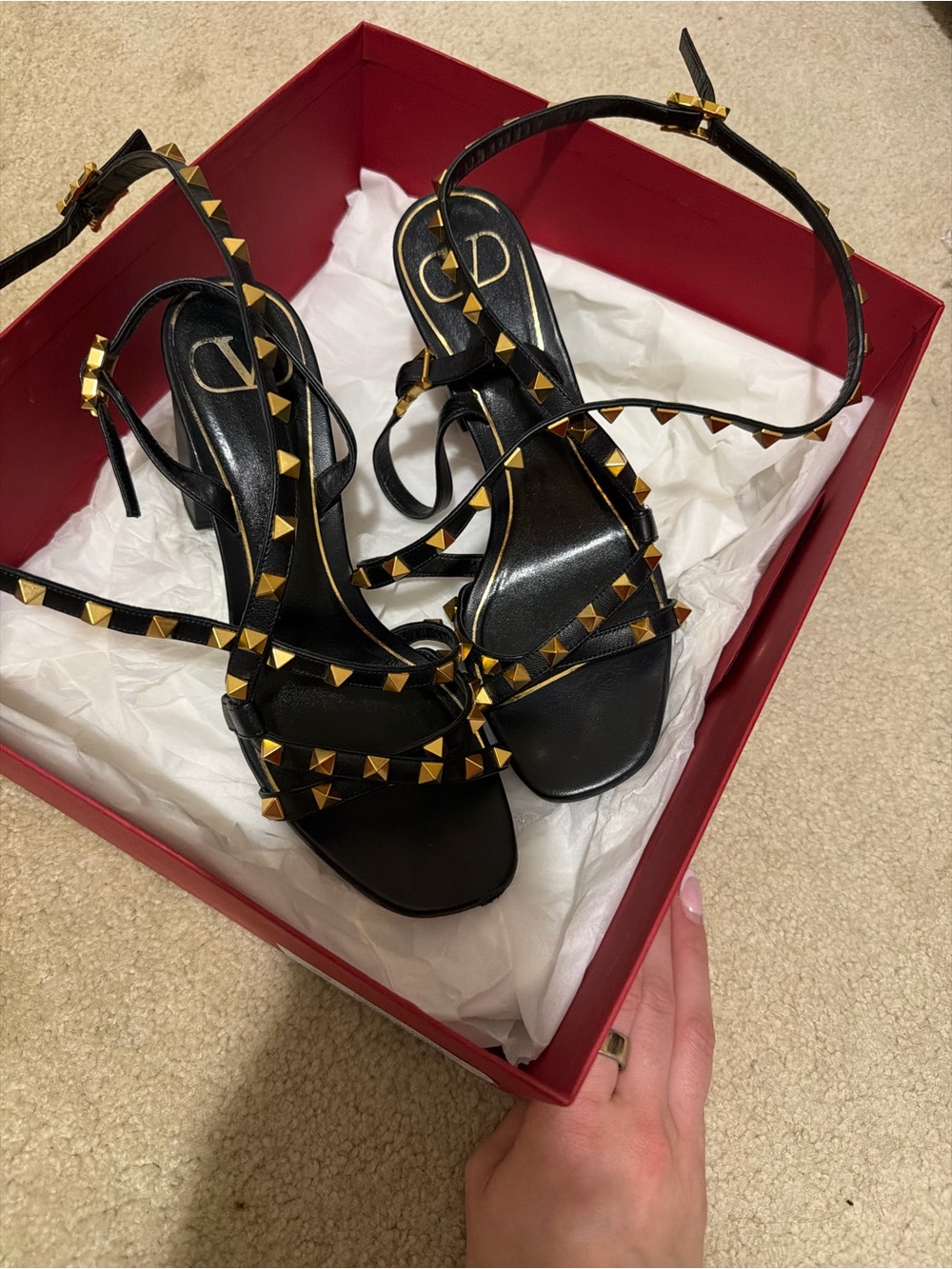 100% authentic black Valentino heels